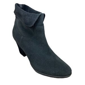 Blondo Charcoal Gray Waterproof Suede Heeled Ankle Boots 8.5